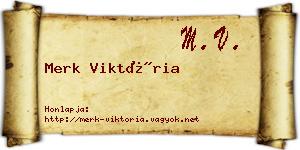 Merk Viktória névjegykártya