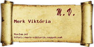 Merk Viktória névjegykártya